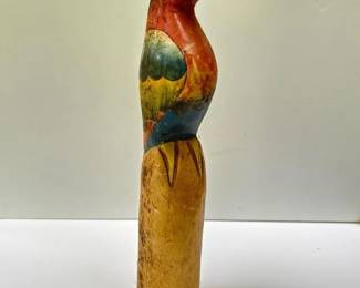 248 handcarvedfolkartparrotfigurinepai