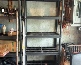 169 blackplasticfiveshelfgaragestorage