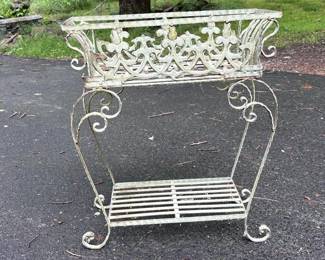 192 vintageornatemetalplantstand