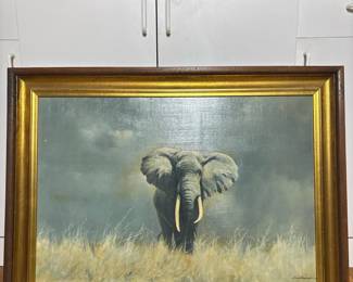 322 frameddavidshepherdpaintingofelepha