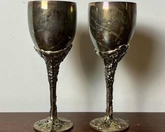 496 vintagegodingersilverplatedwinegobl