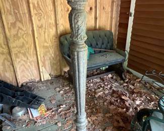 364 antiquecastironstreetlamppostwith