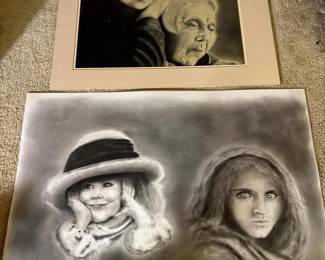 105 twocharcoalportraitdrawingsrealistic