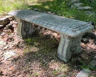 084 concretegardenbenchwithdecorativesc