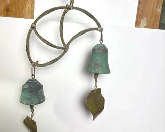 311 vintagebronzewindchimewithdualbell