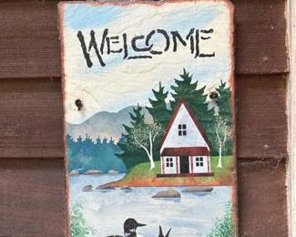 454 handpaintedslatewelcomesignloonsca