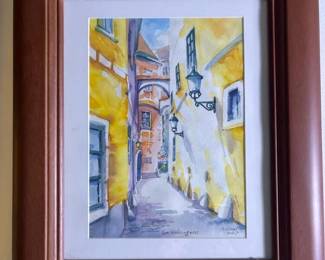 408 11x1275framedwatercolorgriechengas
