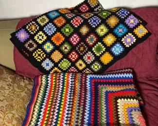 313 handmademulticolorcrochetafghanblank