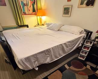 Queen Size Bed with Mattress and Sheets