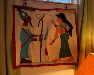 Handmade Applique Textile Ancient Egyptian Scene
