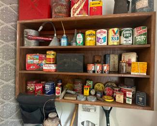 Vintage Cans, Tins; Railroad Lantern