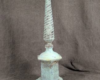 Patinated Metal Obelisk