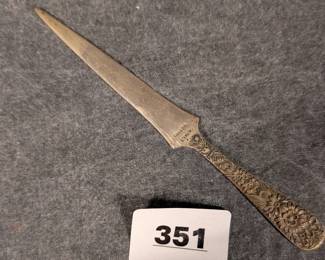 Kirk Sterling Repousse Letter Opener