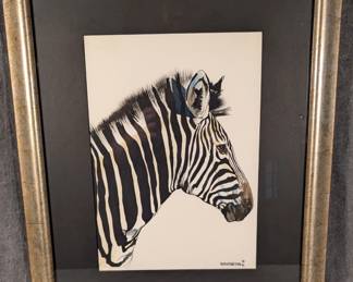 Charleston SC Artist Zebra Watercolor