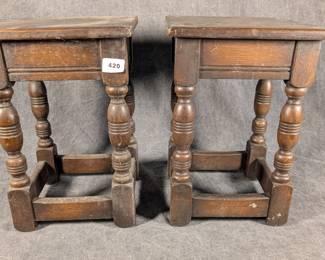 17th Century Style Oak Stools