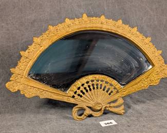 Gilt Iron Fan Mirror