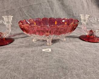 Ruby Flashed Console Set