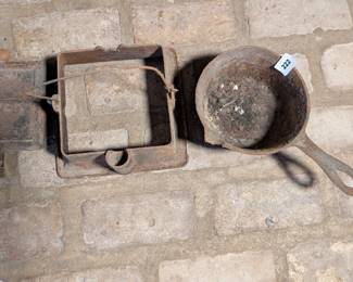 Antique Square Cast Iron Waffle Iron