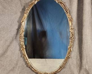 Oval Gilt Framed Mirror