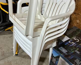 6 plastic chairs