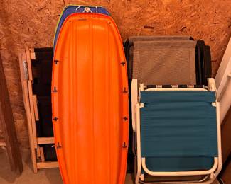 Sleds and beach chairs