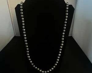 Endless Strand Genuine Cultured Silver Gray Freshwater Pearl Necklace