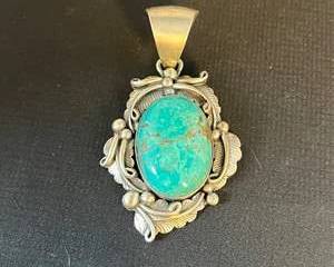 Jimmy Lee Sterling Silver Turquoise Colored Pendant
