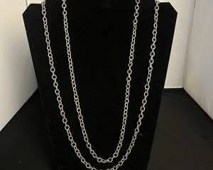 Sterling Silver Chain Necklace with Classic Link Design