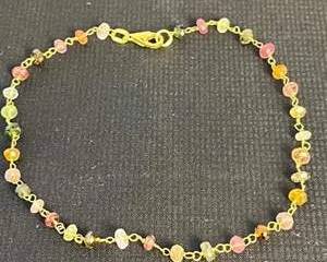 Multicolor Gemstone Bracelet with 14K Gold Clasp