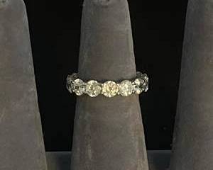 Sterling Silver MultiStone Cubic Zirconia Eternity Ring