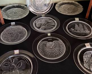 Lalique crystal plates