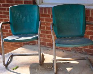 Vintage metal outdoor furniture