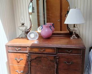 Victorian dresser and mirror