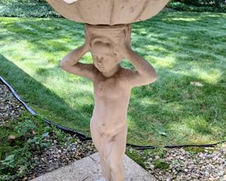 Very large concrete birdbath