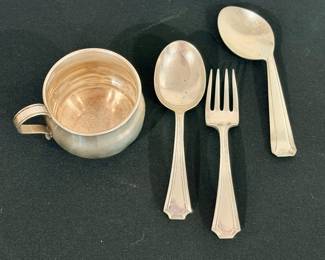 Sterling silver baby utensils