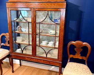 Edwardian Inlaid display cabinet