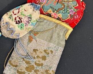 Beaded antique purses
