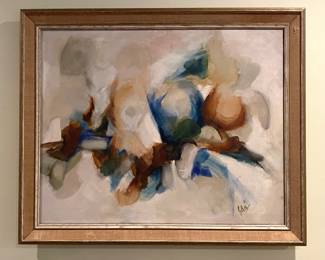 Edward J. Lavin “Paysage” oil on canvas 1965
