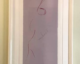 Miles Davis signed drawing