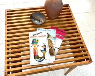  Mid Century Modern Slatted Walnut End Table by Mel Smilow