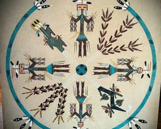 Vintage sand art  by W. Benally