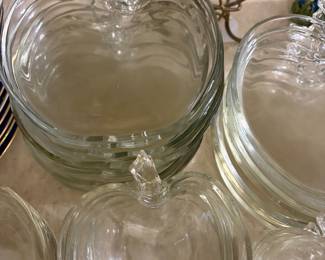 Vintage Hazel Atlas Apple shaped glass plates