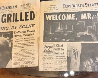 Fort Worth Star Telegram, November 22, 1963 morning newspaper before the assassination