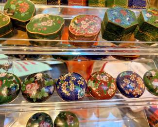 Vintage Cloisonne' Trinket Boxes