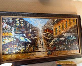 Large Asian inspired art Framed