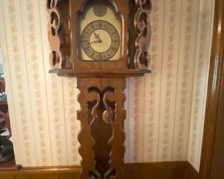 antique handcrafted ornate filigree wood quartz clock