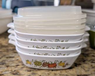 Vintage corning ware "Spice of Life" petite casserole dishes