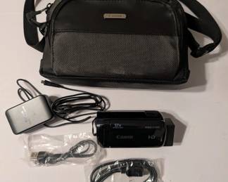 Canon Vixia HF R72 camcorder with case and accessories