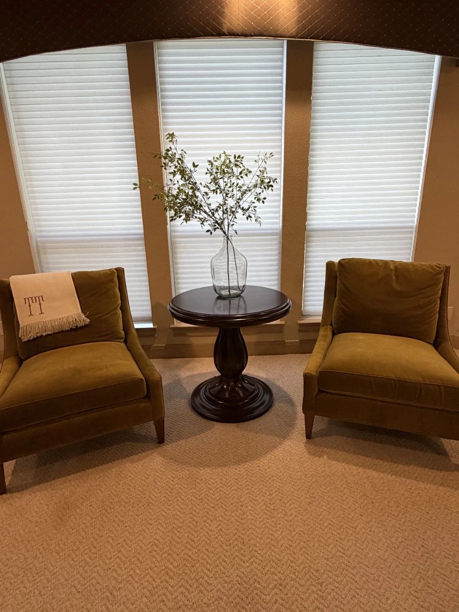 Green sitting chairs