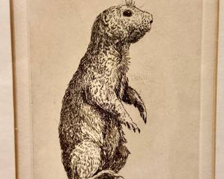 LILIA BLAIR, FORT WORTH ARTIST OF "PRAIRIE DOG" REPRESENTED BY CARLIN GALLERIES IN 1960S.